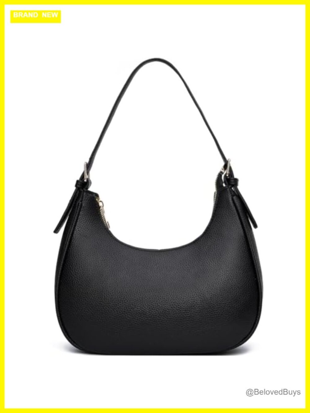 Vegan Leather Crescent Shoulder Bag